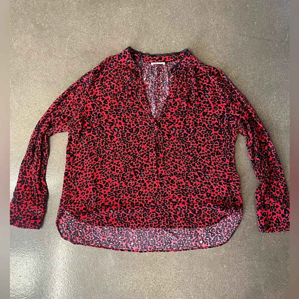 Zadig & Voltaire Tink LEO Leopard Print Tunic Blouse sz MEDIUM - Picture 7 of 10